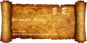 Brunyai Rita névjegykártya